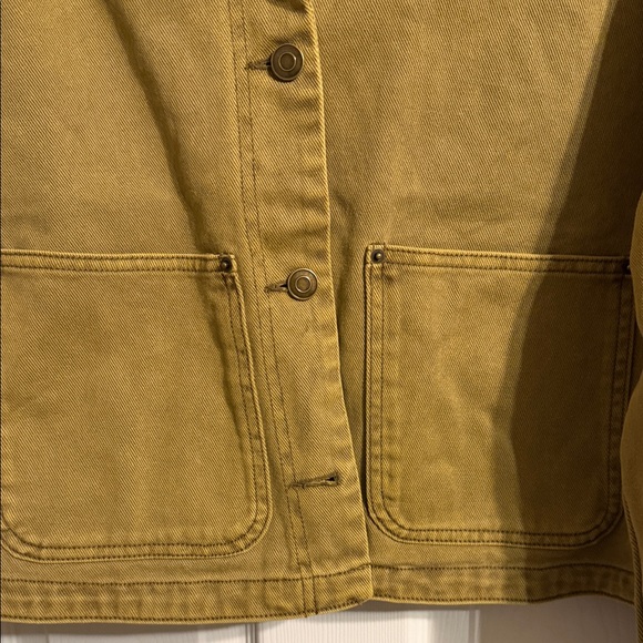 Ci Sono Tan Utility Jacket with Brown Leather Collar - Picture 6 of 8